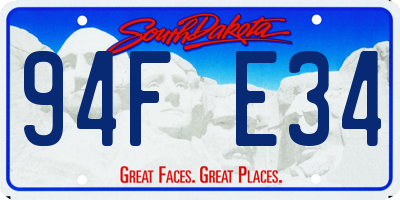 SD license plate 94FE34
