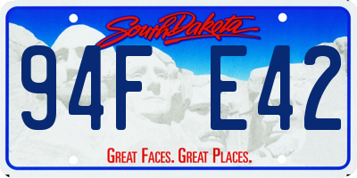 SD license plate 94FE42