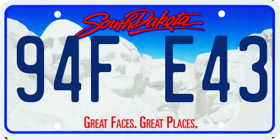 SD license plate 94FE43