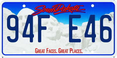 SD license plate 94FE46