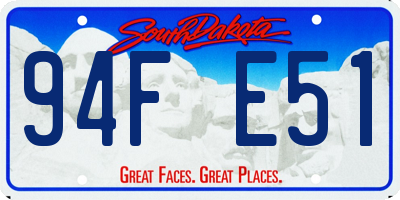 SD license plate 94FE51