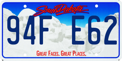 SD license plate 94FE62