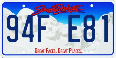 SD license plate 94FE81