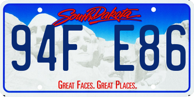 SD license plate 94FE86