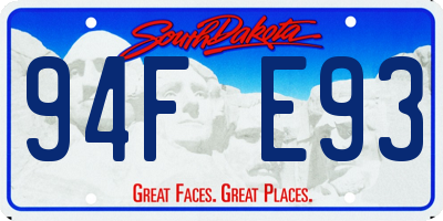 SD license plate 94FE93