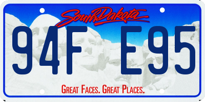 SD license plate 94FE95