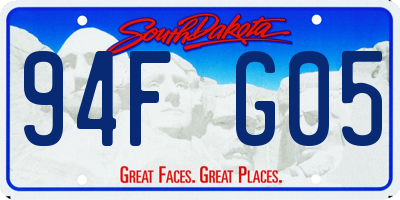 SD license plate 94FG05