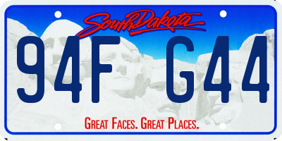 SD license plate 94FG44