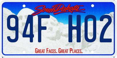 SD license plate 94FH02