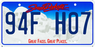 SD license plate 94FH07