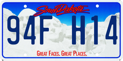 SD license plate 94FH14