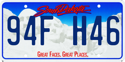 SD license plate 94FH46
