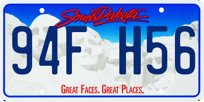 SD license plate 94FH56