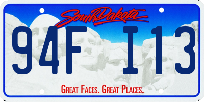 SD license plate 94FI13
