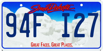 SD license plate 94FI27