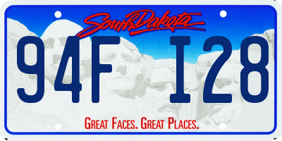 SD license plate 94FI28