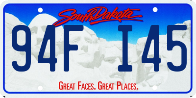 SD license plate 94FI45