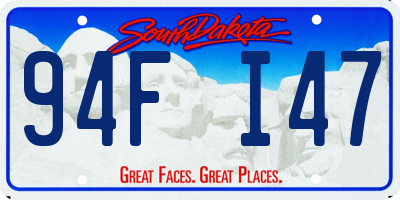 SD license plate 94FI47
