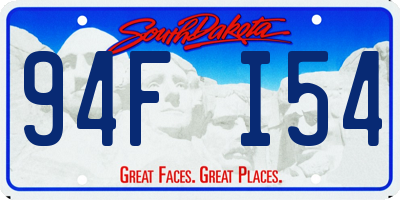 SD license plate 94FI54