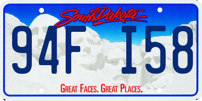 SD license plate 94FI58