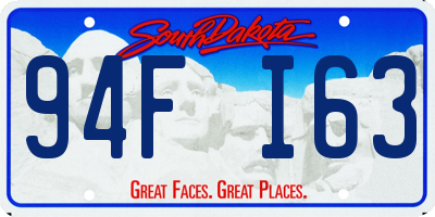 SD license plate 94FI63