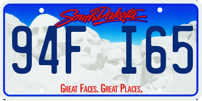 SD license plate 94FI65