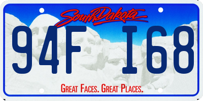 SD license plate 94FI68