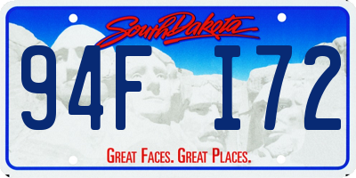 SD license plate 94FI72