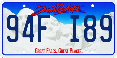 SD license plate 94FI89