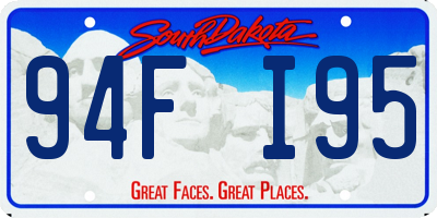 SD license plate 94FI95
