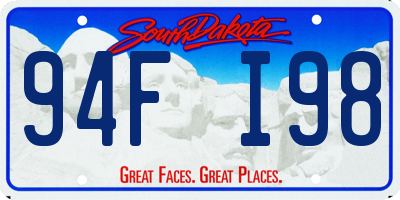 SD license plate 94FI98