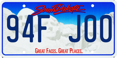 SD license plate 94FJ00