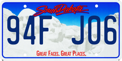 SD license plate 94FJ06