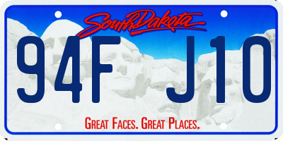 SD license plate 94FJ10