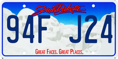 SD license plate 94FJ24
