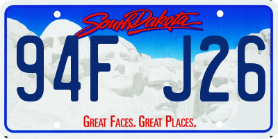 SD license plate 94FJ26