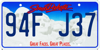 SD license plate 94FJ37