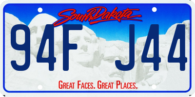 SD license plate 94FJ44