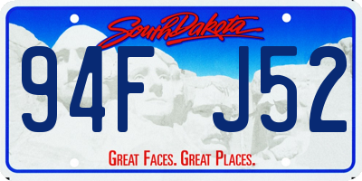 SD license plate 94FJ52