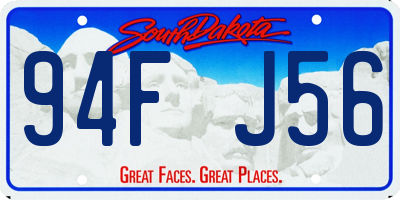 SD license plate 94FJ56