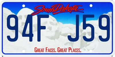 SD license plate 94FJ59