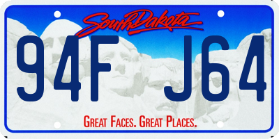 SD license plate 94FJ64