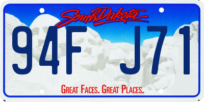 SD license plate 94FJ71