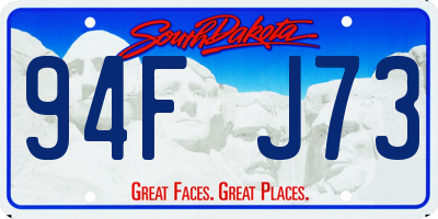 SD license plate 94FJ73