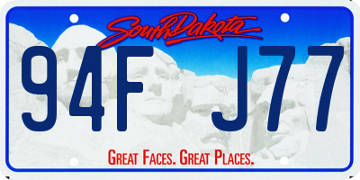 SD license plate 94FJ77