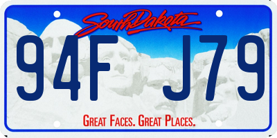 SD license plate 94FJ79