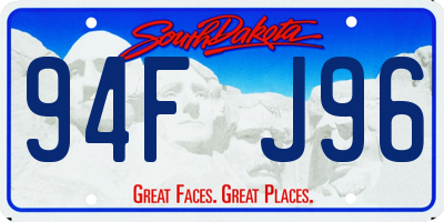 SD license plate 94FJ96