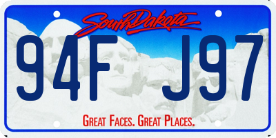 SD license plate 94FJ97