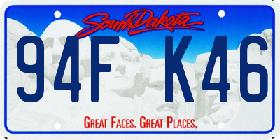SD license plate 94FK46