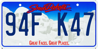 SD license plate 94FK47